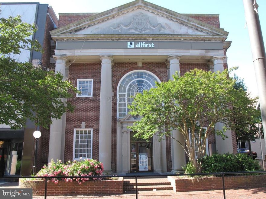 AVAILABLE FOR SALE OR LEASE SUBJECT TO OFFER. -

--Floor plans are in documents section --

Historic, classically designed 12,700 sq ft (approximate) two story professional building on the downtown plaza.Entrances on both East Church Street and the Plaza. There are multiple office and conference spaces throughout the space. There is a partial basement.Conveniently located on the Plaza in the heart of Downtown Salisbury Historic District adjacent to First NationalBank and the City Center .Space has nearby access to Downtown Administrative Buildings, Courthouse, and RT50. Minutes from the Wicomico County Courthouse and the growing Port of Salisbury Marina.Enterprise Zone - See Agent for Specific BenefitsArts & Entertainment District - Possible tax credits for working artists. --Zoned CBD, the property's strategic location in the heart of Salisbury makes it an ideal setting for a wide range of
professional ventures. Whether envisioning a modern office  space or seeking to preserve the historic charm, the versatility of this property presents endless possibilities for creating a distinctive and compelling business environment.