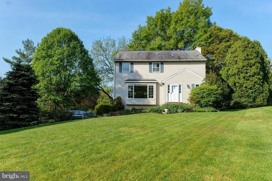 4 Bdrm 2.5 bath Colonial on beautiful lot. Spacious Living Room w/ large Pella window. Eat-in Kitchen open to Family Room w/ Enviro M55 pellet stove, 1st floor Laundry & Half Bath, Dining Room opens to rear deck & stone patio, fenced yard. Master Bdrm with Walk-in Closet, Master Bath, 3 other Bdrm and a Hall Bath complete the 2nd floor.  XLrg 2-car  gar, Bsmt workshop, close to FairHill trls, RSHS