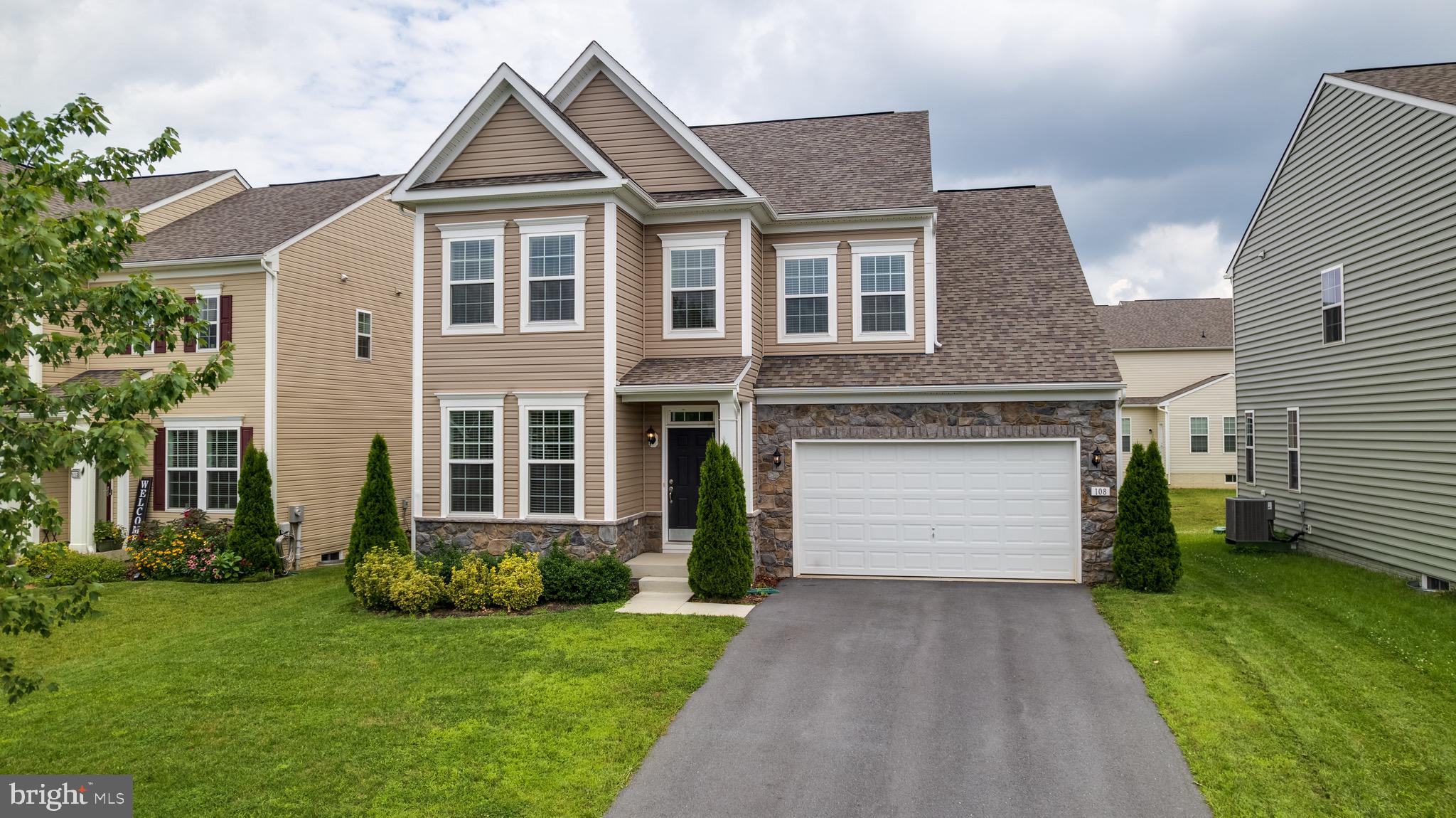 Welcome to 108 Station Terrace West – a home that offers space, style, and unmatched versatility in one of Martinsburg’s most desirable neighborhoods. This beautifully maintained 4-bedroom, 3.5-bath residence offers over 3100 square feet of thoughtfully designed living space across three levels. From the moment you walk in, you'll appreciate the upgraded kitchen featuring stainless steel appliances, a spacious pantry, and modern finishes that make everyday living feel like a luxury. LVP flooring flows throughout the main level, while luxury vinyl tile adds an upscale touch to the bathrooms. Upstairs, the owner’s suite is a true retreat with a large soaking tub, a separate stand-up shower, and ample closet space. Three additional bedrooms provide plenty of room for family, guests, or a home office setup. But what truly sets this home apart is the completely private basement apartment — accessible only through its own exterior walkout entrance but still has the interior stairwell to re-open and regain full access if choosing to do so. Seller will re-open free of charge if desired. Whether you're looking for rental income potential, multigenerational living, or the ultimate guest suite, this space delivers. It features a full kitchen, its own washer and dryer, full bathroom, and even a dedicated mini-split heating and cooling system for personalized comfort. The basement is also on its own electric meter, giving even more flexibility.
Whether you're seeking a move-in ready home with room to grow or a smart investment opportunity with built-in rental potential, this one checks all the boxes. This home is now VACANT and ready for you to make it your own!