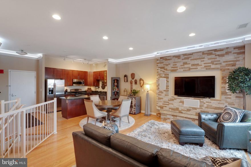 Rare 2-level Penthouse condo with views of the Potomac River from all windows. This spacious 1547 sq ft unit features an open concept floor plan on the main level (10th floor) with a combination kitchen, dining, and living rooms. There is also a bonus room on the main level that can be used as a den, office, library, or an extra bedroom. Updated kitchen with stainless steel appliances and granite countertop. The main level also features a beautiful decorative stone wall and crown moldings with mood lighting. The lower level features two master bedrooms. The larger master has a huge walk-through closet with a closet organizer system. The master bathroom features dual vanity, upgraded tiles, and a shower with a frameless glass door. The smaller master features a huge walk-in closet and an updated full bath with a full-size tub. Washer and dryer just outside the bedrooms for your convenience. The unit conveys with two large parking spaces #31 and #38 conveniently located right by the elevators and the main garage entrance. The building features a rooftop terrace with a swimming pool that offers a great view of the Potomac River. You can see The Capital Wheel, MGM Casino, the National Harbor beach, and the Woodrow Wilson Bridge. You can even see George Washington Masonic Temple, Air Force Memorial, and the DC Monument. There is also a party room with a piano, TVs and a pool table, a fitness center, and a grocery store connected to the building for your convenience. The condo fee includes parking, amenities, water, sewer, and trash services.