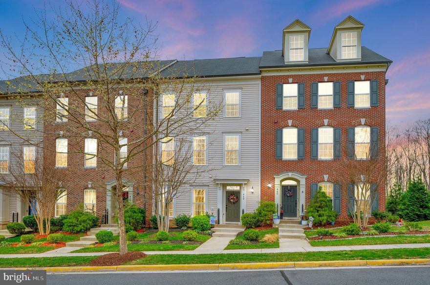 One of the best lots in Embrey Mill and conveniently located just across from the KNIGHT MEETING HOUSE & POOL!. An additional bonus, there are no homes to be built behind this beauty, which leads to a more private and tranquil lifestyle!
As you enter, you'll appreciate the tidy landscape and welcoming feel of this beautiful three level townhome! Then it hits you.... you realize this home is designed for easy, modern living that also includes indoor and outdoor connectivity! The gorgeous hardwoods warm you, the high ceilings excite you, and you notice the spacious living room, fully open to the dining room and then to the bright & luxurious chefs' kitchen. Yes, it's loaded with lovely white cabinets, giveing a crisp, clean vibe and creating a sense of spaciousness and it's ready for your very own personal touch! Let's not leave out the stunning granite countertops, tasteful backsplash, stainless appliances and a massive island. It's a perfect gathering /entertaining space!  Added bonus is it overlooks the private fenced rear courtyard. And, the courtyard is a great place to unwind, showcasing a handsome stamped concrete patio and walk-way to/from the detached garage. providing easy access and a wonderfully serene outdoor retreat while highlighting a peaceful and calming atmosphere. Another bonus, the patio offers more entertaining options!
Heading upstairs, you'll find a great flex/bonus area, perfect for that home office or work-out area, large storage closet, a laundry room, and polished primary suite with a huge walk-in closet, and a stylish bathroom with dual sinks, walk-in shower, and private water closet! Completing this great home is the second upper level which includes another flex area, perfect for a designated kidzone or den, two additional bedrooms and a full bathroom. 
Embrey Mill is the premier community in Stafford County and offers tons of amenities.There are pools, parks, trails, dog parks, little libraries, fitness center, a community garden, a great cafe, and that's just to name a few! This ideal community is located just 5 miles from Quantico and 45 miles to Washington DC, making Embrey Mill a favorite location for those who commute for work and or need school access. Also, shopping and dining is just around the corner, making life a lot easier and more enjoyable!  For more information and resources, check out the relocation guide on the Embrey Mill website. Security monitoring may be in place.