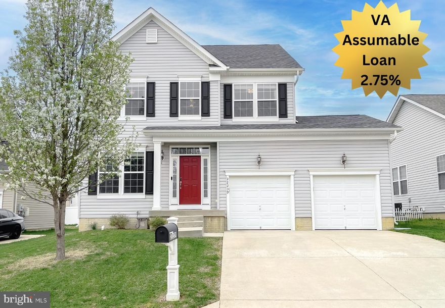 Welcome home to your beautiful 5 bedroom, 3.5 bathroom home with a fully finished basement!  As you enter you will love the 2 story foyer, gleaming hardwood floors and open concept feel.  The kitchen features beautiful granite countertops, stainless steel appliances, a gas stove, and a pantry.  Off of the kitchen, is the spacious living room featuring a floor to ceiling stone wall surrounding the gas fireplace.  As you head upstairs, you will find a large primary bedroom with vaulted ceilings and a walk in closet.  The primary bathroom features a double vanity, soaking tub, and a shower.  This floor also features 3 additional spacious bedrooms and a full bathroom.  As you head downstairs to the finished basement, you will love the large entertainment area, 5th bedroom, office/den, and full bathroom.  Enjoy the outdoors on your beautiful screened in porch and fenced in backyard!  This home features a 2 car garage, outdoor shed, and is conveniently located close to NAS Pax River, many restaurants, shopping, parks, and more!  VA Assumable Loan - 2.75%