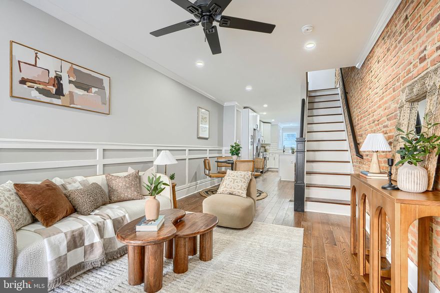 This is a brand-new CHAP renovation in the heart of Canton! Soon you’ll be able to walk through and experience what a true full-gut renovation looks like. The main level features brand-new hardwood floors, exposed brick, a timeless white gourmet kitchen with island and breakfast bar, custom trim, and a convenient half bath—making it both stylish and functional. Upstairs, the second level offers a spacious primary suite, an additional bedroom, a second full bath, laundry, and access to the roof deck. The fully finished basement adds even more living space with two additional bedrooms and a third full bath—perfect for guests, a home office, or flexible living needs. This home truly checks all the boxes with its blend of modern design and everyday practicality. Out back, you’ll find easy off-street parking. Plus, the significant tax savings that come with CHAP renovations make this an especially smart investment. Enjoy the best of Canton living—just a short walk to Patterson Park or down to the waterfront. The neighborhood is packed with nightlife, restaurants, sports, and more, all with convenient access to Johns Hopkins, I-895, I-95, I-83, and BWI Airport.