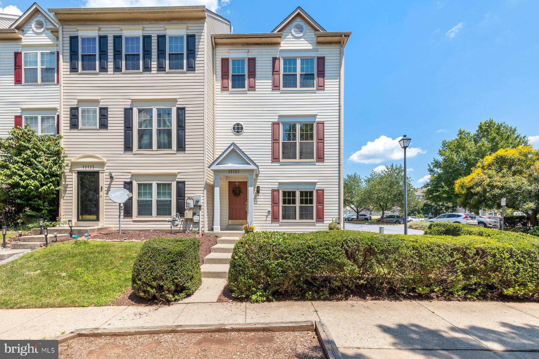Bright & Beautiful 4-Level End-Unit Garage Townhome Facing Open Space and Trees! Located in the sought-after Milestone Center community, this sun-filled end-unit townhome offers four finished levels of thoughtfully designed living space, abundant natural light, and stylish updates throughout. Entry Level: Inviting covered front porch, Versatile space ideal for a home office, gym, or recreation room, plus access to the oversized 2-car garage with plenty of storage. Main Living Level: Bright open layout with spacious living and dining areas, beautifully updated gourmet kitchen featuring Brand new granite countertops; White 42” cabinetry; New subway tile backsplash; All new stainless steel appliances (2025); Recessed lighting, a large pantry, and a cozy breakfast area with a new chandelier and balcony access; Stylishly updated powder room for added convenience; Third Level: Luxurious primary suite with vaulted ceilings, recessed lighting, a walk-in closet, an updated en-suite bathroom and peaceful wooded views from your windows; Generously sized second bedroom, an updated hallway full bath; and Convenient laundry closet. Top Level Loft: Expansive third bedroom with a brand new lighted ceiling fan—perfect as a guest room, playroom, or additional office space. Thoughtful updates throughout, including: 2 Brand New AC units with 10 year warranty (2025), All new insulated double-pane windows with 20-year warranty (2025); All new stainless steel kitchen appliances (2025); Brand new granite countertops and new subway backsplash (2025); Brand new garbage disposal and kitchen faucet (2025); Brand new LVP floors on entry level and main level (2025); Solid wood staircase (2025); All new modern light fixtures (2025); Fresh neutral paint throughout (2025), Brand new carpet on top 2 levels (2025); Recessed lights throughout; New Roof (2019); All new hardwired interconnected smoke/Co detectors (2025); All new faucets and all new toilets (2025). Enjoy the convenience of being just minutes from everything! Public transportation within 5 minutes' walk; Walkable to Wegmans, Walmart, Giant, Target, Panera, Chipotle, T.J. Maxx, Aldi, and more; Only 5 minutes to TopGolf and easy access to major commuter routes, parks, and dining. Be sure to explore the interactive floor plan and virtual tour—this one truly has it all!