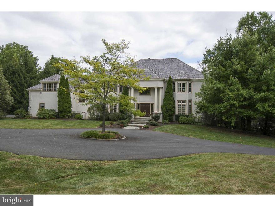 THIS VERY SPECIAL HOME..custom built by the present owner has a beautiful park like setting surrounded by mature trees on almost two acres. The breathtaking grounds have a large swimming pool with a separate hot tub/jacuzzi. The private rear grounds offer great entertaining and play areas. This home, with its impressive exterior is positioned perfectly on an expansive lot in the heart of Bryn Mawr. The large formal living room and dining room are light filled and pristine perfect for entertaining and holiday functions. A covered deck is accessible from both rooms by French doors. The two story family room off the kitchen exudes warmth and great family time can be spent relaxing in front of its large stone fireplace. There are five bedrooms and three full baths on the second floor. The master bedroom has a vaulted ceiling, fireplace, French doors leading to a private deck and an abundance of windows. The master bath has a spa-like shower, jacuzzi tub, sauna and separate his and her vanities and facilities. The other four bedrooms are generous in size. The lower walkout level has spaces and amenities for every member of your family. This large room provides gym, movie and game spaces. With glass doors along an entire wall, the lower level which is light filled leads out to the swimming pool and grounds. This Bryn Mawr location, close to all major roadways is an easy commute to center city and close to all schools.