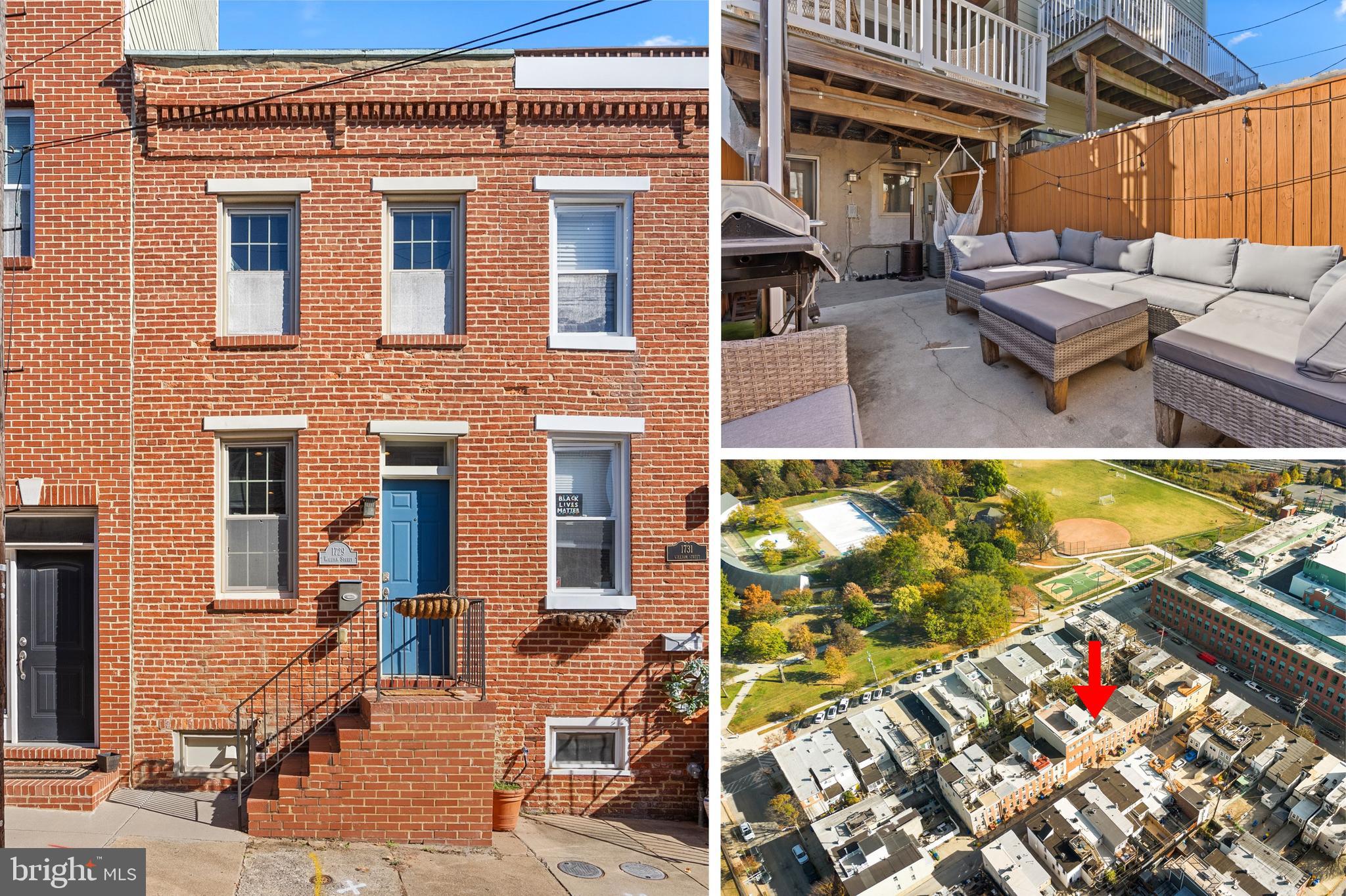 Offer Deadline: Wednesday, June 4th at 11 am! Welcome home to this charming and beautifully appointed row home, just steps from Riverside Park. A spacious 2 bed, 1 bath home brimming with natural light and tasteful light finishes. The main level offers exposed brick, wide plank LVP flooring, and a large open concept eat-in kitchen. Plentiful light cabinetry, SS appliances, granite countertops, and space for a mobile island or sizable kitchen table. Just off the kitchen is the private fenced in back patio, perfect for relaxing and entertaining this summer. Upstairs are 2 spacious bedrooms and full bath with a skylight in the shower. Both bedrooms have the quintessential Baltimore exposed brick. Step outside from the primary bedroom onto the large deck in the rear of the home. This home is located on a quiet street and street parking is always EASY. Steps from Riverside Park and walking distance to many coffee shops, restaurants, bars, Federal Hill Park, Waterfront Promenade, and easy access to major highways. Seller updates include new dishwasher (2025 - post pictures), oven (2024), slider in primary bedroom (2023), and carpet upstairs (2023).