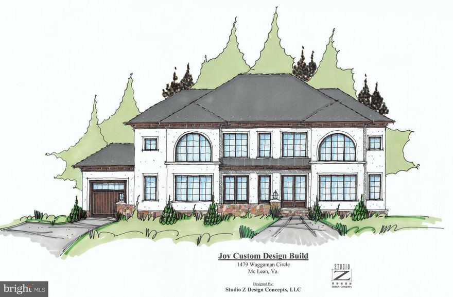 Santa Barbara Inspired Living in Salona Village!!  Construction is about to begin on this Beautiful Custom Home  just blocks from  the Restaurants and Shops of Downtown McLean.  Masterful Craftsmanship, High Ceilings, Over Sized Windows  and Bespoke Finishes elevate the Home to standards expected of Award Winning Builder, Joy Custom Design Build.   Amazing Screened Porch overlooks private Rear Yard.  Still time to be a part of the selections process.  Optional Elevator is available.