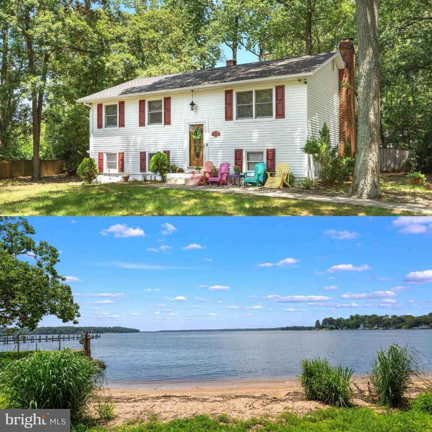 This beautiful well maintained split foyer home has just over 2000 sq. ft. of usable living space and a 3 car detached garage on just over half an acre set back on the Magothy River in the scenic community of Long Point.  The home features many recent updates including a 1.5 year old roof and gutters,  sleek kitchen appliances, granite countertops, gleaming tiled backsplash, new lower level carpeting and paint, screened in patio, HVAC, oil tank, and garage doors. The warm and inviting living room is a great place to relax and leads into the modern eat-in kitchen with plenty of room for preparing and cooking gourmet meals for your family and friends. The Primary’s Bedroom has a ceiling fan and large  closet, and there are 2 more bedrooms and a modern full bathroom with tub and shower combo.. On the lower level is a 4th bedroom, full bathroom with custom glass shower,  and a  spacious family room, and storage and laundry. Enjoy spending your summer outside on your screened porch with a private jacuzzi, watching the stunning sunsets for your front yard , and fishing, swimming, paddle boarding, or kayaking on any one of the 4 community beaches. There is plenty of room for your family and friends to park in the 3 car detached garage or spacious driveway.  The garages are deeded separately and included in the sales price.This tranquil location is a short drive to restaurants, shops and commuter routes.  Don’t wait, schedule your tour today!