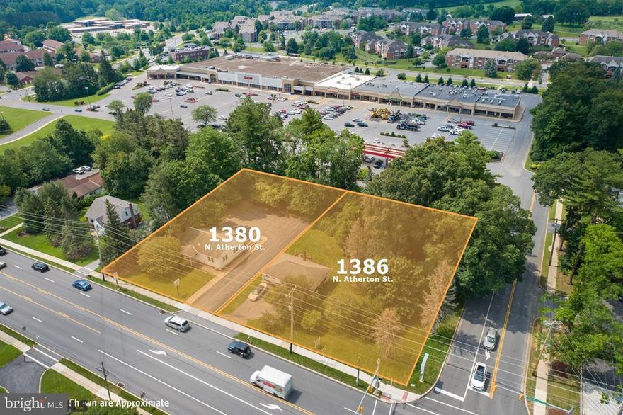 Unique commercial opportunity on Business Rt 322/ North Atherton St with 2 lots totaling .85 acres, Commercial Zoning. Perfect for development. In front of Northland Center. High visibility with 19,000+ vehicles passing a day. North Atherton has popular businesses like Wegman's, Trader Joe's, Walmart and other shopping plus multiple restaurants. Convenient to PSU and I-99.  Being sold together. Each parcel has a building, one is 912 Sq ft other is 1179. Both have full unfinished basements. Zoning info in documents.