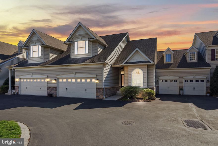 Welcome to elevated 55+ living in the highly sought-after Montgomery Walk—where lifestyle meets low-maintenance luxury. This beautifully designed 3-bedroom, 3-bath home offers the perfect blend of comfort, space, and sophistication in one of North Wales’ premier active adult communities.

Step inside to discover true main-level living, featuring two spacious first-floor bedrooms, including a serene primary suite. The heart of the home is the well-appointed kitchen, complete with an island—perfect for casual dining, entertaining, or gathering with family and friends. Upstairs, a private third bedroom and bonus retreat create the ideal setup for guests, a home office, or additional living space. The layout flows effortlessly, offering both everyday ease and flexibility.

Enjoy the added value of a full unfinished basement spanning the entire footprint of the home—ready to customize, expand, or simply provide exceptional storage.

Step outside to your private deck—perfect for morning coffee or evening unwinding—while just beyond, resort-style amenities await, including tennis courts, a clubhouse, fitness center, and pool, all designed for an active, social lifestyle without the upkeep.

Perfectly positioned near shopping, dining, and major routes, this home delivers the ultimate combination of privacy, community, and convenience.