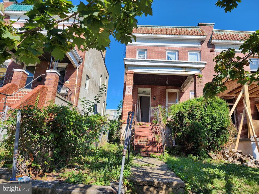 ONLINE AUCTION: Bidding begins 8/21 @ 10:00 AM. Bidding ends 8/23 @ 6:40 PM. List Price is Suggested Opening Bid. Deposit: $5,000.

2 Story Shell located in the greater Edgewood area. The property is a few blocks from Edmondson Village and Gwynns Falls Park, and is just minutes away from various destinations in Downtown Baltimore. Conveniently situated with access to MD Route 40 (Edmondson Ave), a major traffic artery, commuting is straightforward. The property is currently vacant, and in need of total renovation, more information can be found below.