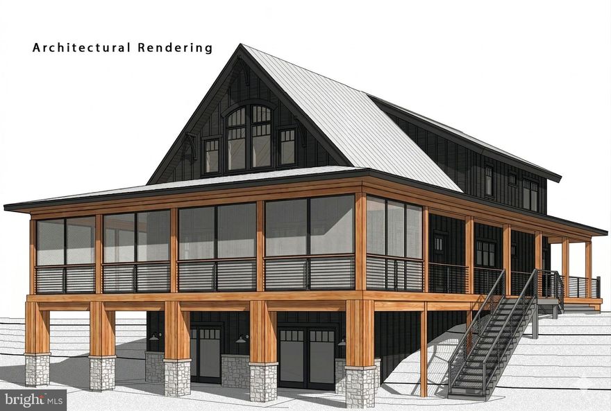 New Construction!!  Chalet-style Lakefront home scheduled for completion June 2026,  featuring 5 bedrooms, 4.5 baths including three private suites. Gentle sloping lakefront lot with private dock permit. Three-level open floor plan designed for comfortable lakefront living and entertaining. Professionally selected interior finishes throughout. Screened lakefront deck area with large doors opening to the main living area, providing excellent indoor and outdoor living space. Two stacked stone gas fireplaces add warmth and character. Ideal Deep Creek Lake retreat with thoughtful design and quality craftsmanship.