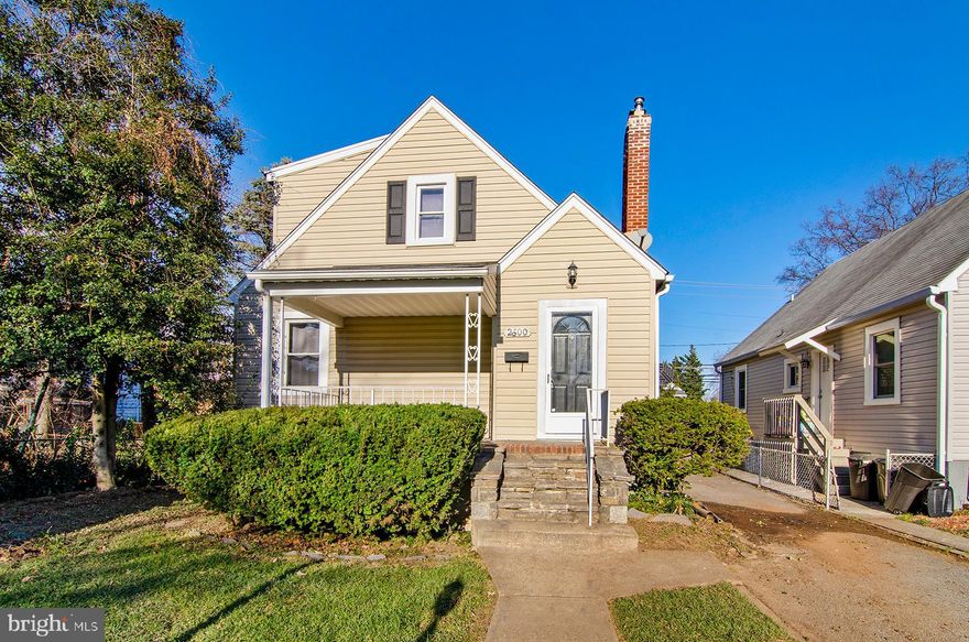 Fully updated cape cod in Parkville!  This home has a full length dormer, so the second floor has a normal ceiling height and is real living space!  The entire top floor is the primary bedroom suite with large walk-in closet and updated full bath with ceramic tile.  Plenty of storage spaces.  The entire main level has solid oak hardwood floors, a living room with fireplace, separate dining room, two bedrooms and an updated full bath.  There is a very nice kitchen with breakfast bar, granite counters, matching coffee bar cabinets in dining room.  Convenient laundry/mudroom right off the kitchen with access to the rear yard.  Great lower level can be used for additional family room, living space, home office, etc.  There is a basement exit to the fenced rear yard.  This home has off-street parking for 2-3 cars in driveway.  Move in and enjoy!