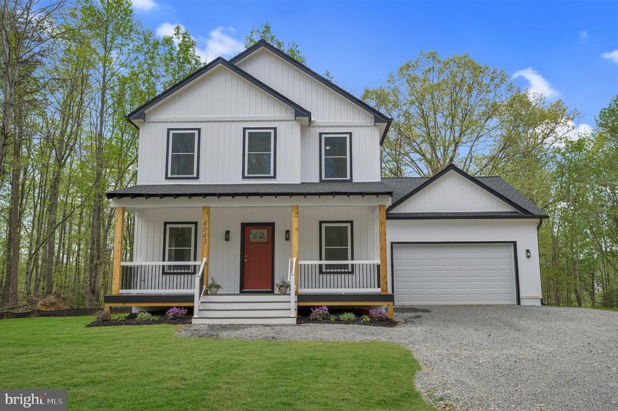WELCOME HOME! The exterior features of this CUSTOM BUILT HOME  in 2023 offer a cedar post front porch, rustic chic board & batten siding, and a covered back porch that can easily be screened in,  all on a beautiful level lot.  Inside you will find LVP throughout the home, a gas fireplace, and a large kitchen with white cabinets, and granite countertops.  Spacious primary bedroom and a primary bath that features double sinks, a large walk-in shower, and an oversized walk-in closet.  There are 2 other large bedrooms on the upper level along with the laundry room.  The lower level offers a bedroom and bath and a very large Rec Room.  There's also an unfinished space perfect for storage or another room   Wet bar/kitchen piping is already in for you to add your own special touch.  Why buy used when you can have new?  MAKE SURE YOU CHECK OUT THE VIRTUAL TOUR