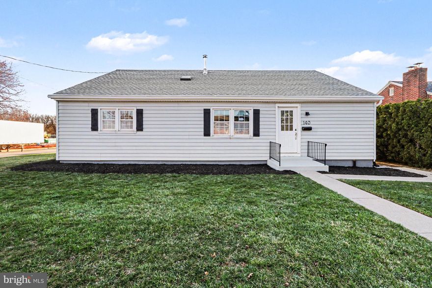 Welcome to this beautifully renovated Cape Cod in the heart of Palmyra! Offering 4 bedrooms, 2.5 bathrooms, and just under 2,500 square feet of living space, this home features a beautiful blend of space, functionality, and modern updates throughout. Stepping through the front door, you are greeted by a large entryway that offers flexible space for a formal living room, dining room, or mudroom. Off to the left is the spacious primary bedroom featuring a walk-in closet and a private full bathroom with a step-in shower and dual vanity sinks. The kitchen showcases stunning natural wood cabinetry, quartz countertops, a subway tile backsplash, and stainless steel appliances. Toward the back of the home, you’ll find a large carpeted family room, a spacious half bathroom, and an additional first-floor bedroom. Upstairs features two additional bedrooms along with another full bathroom complete with a step-in tiled shower. The home has undergone a full cosmetic renovation including new flooring, fresh paint, a brand new kitchen, and completely updated bathrooms. Major improvements include a brand new roof and a newly installed ductless mini split system for efficient heating and cooling, in addition to the existing oil furnace. Situated on a large, level corner lot, the property also features a detached oversized two-car garage with extra space for storage. Don’t miss the opportunity to own this beautifully updated home in a convenient Palmyra location!