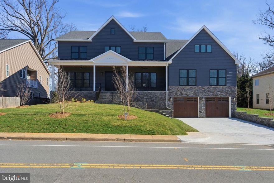 New - Modern Craftsman Style House with all the bells and whistles including an Elevator and Whole House Generator!! 7 Bedroom/7 full baths/2 half Baths! 3 Car Garage wired for Car Charging Station. Great entertaining space inside and out! Screened in Porch and an open Deck. Private back yard! Don't miss this amazing home in a great neighborhood and a great location - between 2 Metro Stations. Too many upgrades to list, please see floor plans and elevations in documents.