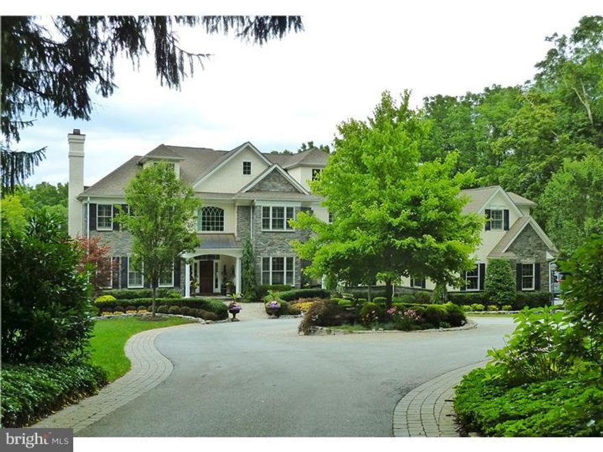 This home is one of those rare properties that causes your jaw to drop upon entering and keeps it there until leaving!  Beautifully set on 4.4 acres overlooking a graceful pond, this property is the epitome of resort living at home and is perfect for those who love to entertain!  The 9,500+ square foot, 5 BR, 6 BA home features a formal Foyer, Living Room, Dining Room, and Den plus a soaring Family Room and Gourmet Kitchen.  The fully finished walk-out Lower Level offers abundant tastefully finished space and houses a full Bath.  Upstairs is a large Master Suite with a magnificent Bath and two Walk-in Closets.  There are four additional Bedrooms, three of which have en-suite Baths.  Outside, the hardscaping and landscaping are superb with plenty of intimate nooks for relaxing and overlooks the swan-graced pond. Property includes whole house propane generator. The property is conveniently located just minutes from the Paoli train station, the expressway, and a half hour to the airport. This is a very special home waiting for a lucky buyer!