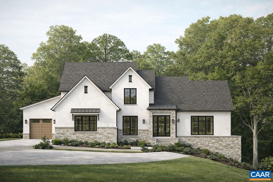 Custom pre-sale. Roughly $50k in site prep has already been done on this lot - the well is in (20 gpm), a gravel driveway is in, the homesite has been cleared, and the soil studies are complete. You could build the already designed house or work with the builder to design your own custom home. The homesite sits a good distance from the road separated by mature trees creating a very private setting. Proffit Ridge is an established, distinctive Albemarle County neighborhood offering a unique combination of stately, classic homes in a neighborhood setting while offering individual privacy as well! 2-7 acre parcels, steps from Baker-Butler Elementary & moments from the extensive amenities of Hollymead Town Center. The location offers quick access to the Airport & a reasonable commute to Northern VA. Hospitals & major employers w/in 5-10 mins. Conscientious local builder of premium residences who has completed the existing homes in the neighborhood. His availability to his clients is truly noteworthy, as are his skill set & taste levels. Option to build this plan or design your own for this lot.,Granite Counter,Wood Cabinets,Fireplace in Family Room