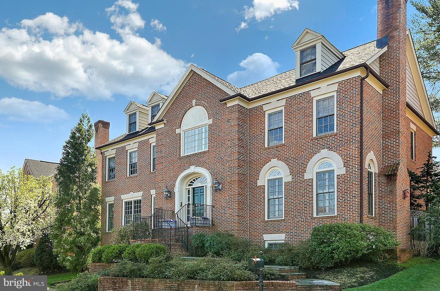 Sensational 2001 all brick Miller built home!  Exquisite amenities,finishes & details on every level! Formal LR & DR,Library,beautiful Cook's Kitchen w/island overlooks Breakfast Rm & Family Rm that opens out to backyard paradise w/slate terraces,gardens & heated inground pool. MBR Ste w/sitting rm.,2 walk-in closets & sumptuous MBath. Fin. 3rd lvl. & fin. lower lvl w/RR,BR,FB & exercise rm.