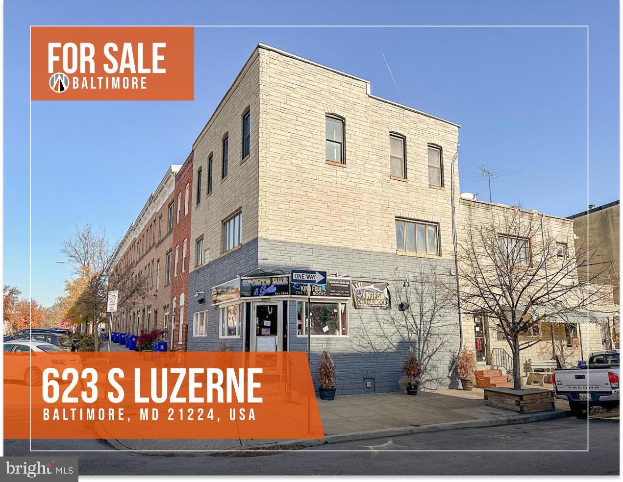 Building consists of 623 & 625 S Luzerne Ave, totaling 4,100SF +/- with attached garage. Bar/Restaurant consists of 2,100SF +/- with kitchen. Class LBD7 License - Beer Wine Liquor - Tavern and Package Goods 7-day 6am-2am. This is the "Cadillac of Liquor Licenses". There is no food component or seating minimums required for this license. Second & third floor used as an office, has potential to be converted to residential units. Basement is unfinished and is used for storage.