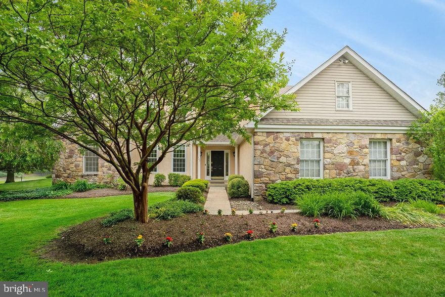 This stunning 4 bedroom, 2 ½ bath stone front Talamore Country Club Residence is a true gem, boasting impressive features and meticulous upkeep and has one of the largest lots in the community, approximately 25,235 sf. The location of this home is truly remarkable, situated near the 7th putting green. From the rear of the property, you can enjoy beautiful views of the golf course, a serene pond, extensive landscaping, and mature trees. It's a picturesque setting that enhances the overall appeal of the residence. The moment you step inside, you're greeted by a grand two-story foyer that sets the stage for the elegance within. The bright and cheery ambiance throughout the home is truly captivating. One of the standout features of this residence is the volume ceilings in the great room, adorned with recessed lights and new inlay carpeting with a hardwood floor surround that add a touch of sophistication. The centerpiece of the great room is the amazing two-story stone gas fireplace, which not only provides warmth but also becomes a focal point of the room. The customized wood cabinetry on both sides of the fireplace is a thoughtful addition, offering storage space and with swing-out flat TV that can be hidden from view when not in use. The light and airy spacious island kitchen with lovely white cabinetry, pantry closet, and a large Palladium window in the breakfast area and sliding doors out to the oversized wood deck where you can have your morning coffee or BBQ with quests. The adjacent laundry/mudroom, two car garage, powder room, and 1st floor study with French doors completes the first floor. The main bedroom suite with vaulted ceiling, conveniently located on the first floor, offers a luxurious retreat. With a tray ceiling and a large bay window, this bedroom suite exudes elegance and allows for abundant natural light to fill the space. The main bedroom bath is equally impressive, featuring a two person Jacuzzi tub, double vanity that offers plenty of counter space and storage, and a stall shower provides a refreshing and invigorating experience, while a private commode adds an element of privacy and convenience. This thoughtfully designed bathroom ensures that the main bedroom suite becomes a sanctuary within the home. On the second floor there are three good sized bedrooms and a large hall bath with ceramic tile. The finished basement of this lovely residence is a versatile space with numerous multi-purpose rooms that cater to various needs. Among these rooms, is an exercise/dance room, providing an ideal space for staying active and pursuing fitness goals within the comfort of your own home. Additionally, you'll find an amazing workshop or craft room with LED light panels, offering a dedicated space for creative pursuits or DIY projects. Whether you're a hobbyist, artist, or enjoy working with your hands, this room provides ample space and functionality to let your creativity thrive. The basement also includes an office, providing a quiet and productive environment for work or study. Furthermore, the storage area houses some noteworthy upgrades. You'll find a brand new 75-gallon hot water heater, additionally, there is a newer high-velocity 2-zone HVAC system, contributing to efficient climate control throughout the home. There is an irrigation system, security system, new windows, 34/” oak hardwood floors, new carpeting, and has been freshly painted. See Upgrades and Improvements List on MLS. The community has a fitness center, beautiful golf course, tennis courts, wonderful restaurants for your enjoyment. One time capital contribution of approximately $3750 with HOA fee of $220.  With a blend of stunning features, meticulous condition, and convenient amenities, this Talamore Country Club Residence is truly a remarkable find. It offers the perfect combination of luxury, comfort, and functionality, making it an ideal place to call home!