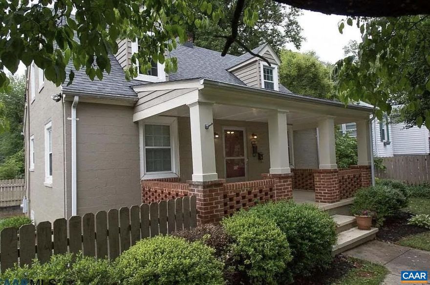 Location, location, location! Charming city Cape Cod filled with classic details and a well-designed floor plan. This well maintained home features numerous system updates, including windows, HVAC, roof, driveway, and more. The main and upper levels offer 3 bedrooms (including one on the main level) and 2 full bathrooms. The home also includes a recently renovated 1-bedroom, 1-bath basement apartment, ideal as an in-law suite, teen space, or income-producing rental. Enjoy the hardwood floors, a wood-burning fireplace, and abundant natural light throughout. Situated on a fully fenced corner lot, the property also features a spacious deck perfect for relaxing or entertaining. All of this is conveniently located just minutes from UVA, UVA Medical Center, Fontaine Research Park and Charlottesville's Historic Downtown Mall, and more.,Wood Cabinets,Fireplace in Living Room