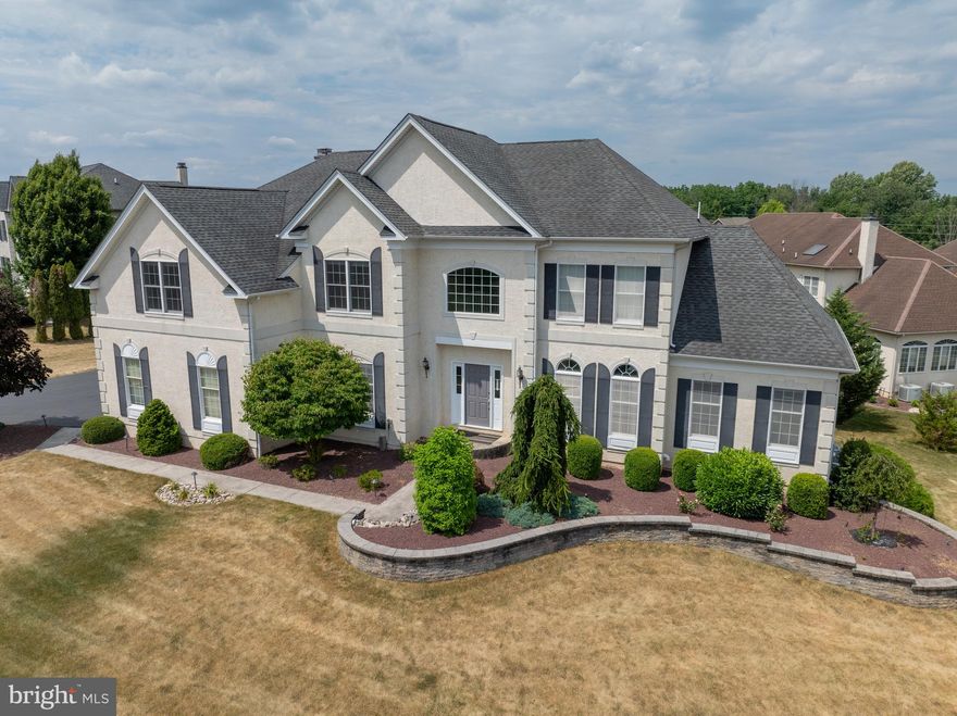 Take in the beautiful views of the valley from the spacious Trex deck of this 4 bedroom, 3.5 bathroom, over 4,000 sq ft, home. As you enter, the natural flow of the space will guide you from room to room. The two-story foyer leads you to a family room with a wall of windows that floods this space with natural light. The spacious eat-in kitchen features a center island with granite countertops and a gas stove; ideal for any home cook. The kitchen features a breakfast area that leads to the deck, through an oversized sliding glass door.  Beyond the kitchen is the formal dining room, which transitions seamlessly to the formal living room, (library), then to the observatory,(music room) with beautiful views. The first floor also features a separate study with custom storage. Upstairs, your indulgent master bedroom awaits with a newly remodeled master bathroom (custom cabinets, quartz countertops, porcelain tile, oversized shower and bench, (completed 2/2024), 2 walk-in closets, and a large sitting area. Three additional, generously-sized, bedrooms and two more full bathrooms ensure comfort and privacy for your family and guests. For commuters, I-78 and the Hellertown park-and-ride are minutes away. Enjoy leisurely walks or exercise at your own pace on the Saucon Rail Trail which is accessible with a very short walk. Close to all shopping, yet far enough away to be a very quiet neighborhood. There's so much more to see and love about your new home. It is a MUST see. Schedule your viewing today!