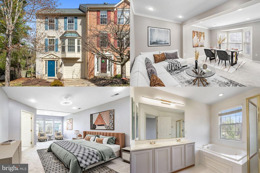 STUNNING KINGSVIEW RIDGE TOWNHOME – SPACIOUS, LUXURIOUS, AND MOVE-IN READY!
This expansive townhome in the sought-after Kingsview Ridge community offers the perfect balance of space, luxury, and convenience—without the single-family home price tag!
Step inside to discover 3 spacious bedrooms and 5 additional versatile rooms, ideal for a home office, guest suite, recreation room, cozy family room, or sunroom—all designed to adapt to your lifestyle. Gleaming hardwood floors lead you through an open and airy floor plan, where natural light floods in through beautiful bay windows adorned with tasteful treatments. The chef’s kitchen is the heart of this home, featuring a large island, gas range, stainless steel appliances, and ample table space—perfect for casual dining or entertaining. Adjacent to the kitchen is the inviting family room.  House boasts a cozy fireplace on level one with custom mantel and elegant glass doors, making it the perfect place to unwind. Retreat to the primary suite with a luxurious ensuite bath, offering privacy and comfort. Additional highlights include French doors, six-panel doors, and stylish finishes throughout. A 1-car attached garage provides secure parking and extra storage.
Enjoy outdoor living at its finest with both a deck and patio—ideal for morning coffee, evening relaxation, or hosting gatherings. This home is just minutes from some of Germantown’s best attractions, including top-rated schools, Germantown Recreational Park for trails and outdoor activities, Germantown Indoor Swimming Pool for year-round fitness, Germantown Library for book lovers and study time, Black Hill Regional Park & Seneca Lake—perfect for kayaking, paddle boating, and nature walks, BlackRock Center for the Arts for live performances and community events, MARC Train Station for a stress-free commute to D.C. and beyond. This is not just a townhome—it’s a lifestyle upgrade! Whether you’re looking for more space at a better price or a smart way to downsize while keeping luxury, this home is a rare find.