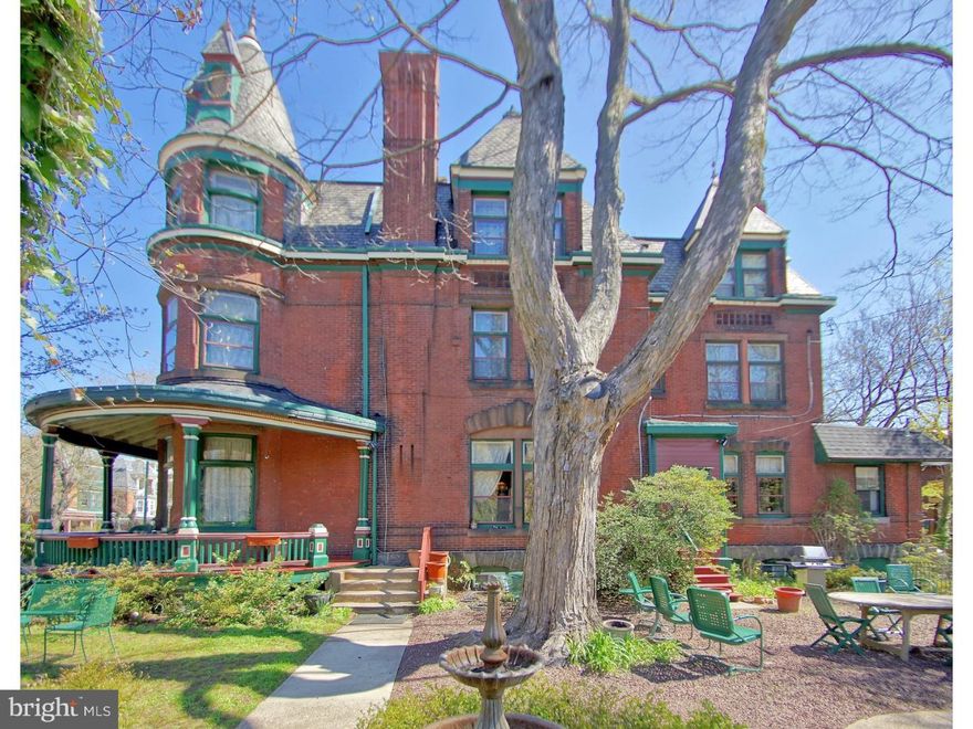 The Gables-one of the most prominent properties in University City. Currently a long-standing and successful bed and breakfast just 1 block from Clark Park and its fabulous farmers' market.  With a prime location and a 94 Walkscore, and standing at the corner of two tree-lined avenues, this 11 bedroom, 10.5 bath, pristine mansion is inundated with beautiful original character. Very high ceilings on every floor, Original hardwood floors throughout with brilliant inlaid detail, ornate Victorian woodwork, 8 gas fireplaces and large windows for spectacular light from all 4 exposures. The 1st floor has 10.5' ceilings, and huge living rooms and a dining room for guests and entertaining.  Winner of the University City Historical Society outstanding preservation award, this mansion also enjoys outstanding outdoor space--Situated on a huge 1/3 acre lot, there is a huge, elegant covered wraparound veranda, significant and serene grounds, and paved parking for 8 cars. This property offer so much potential- continue the current business, use as a single family mansion (its original use), convert to a high end multi-unit, and/or develop the additional land as townhomes or condominiums. The land is here for development.  One of the city's finest properties and finest parcels?all in an A+ location, close to all University City has to offer and just minutes to Center City.