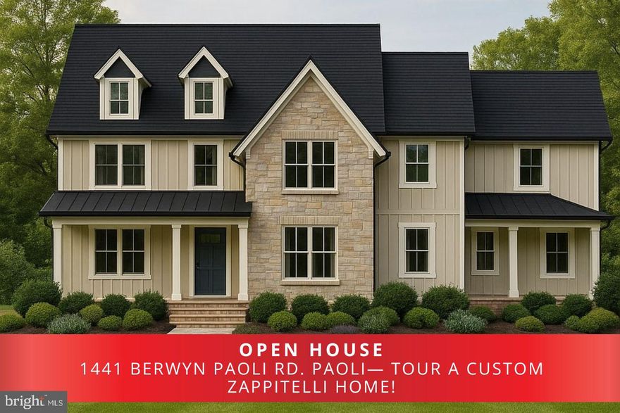 Zappitelli Homes is a custom homebuilder dedicated to bringing your vision to life—whether you want to design your dream home from the ground up or choose from one of our expertly crafted and well-loved floorplans.  Timber Mill is a private enclave of 5 estate homes on 1 acre plus homesites just outside of the West Chester Borough.
The Ombra is a custom-crafted residence that beautifully marries timeless European elegance with modern luxury, thoughtfully situated on over an acre of serene landscape in West Chester. Designed with architectural intention and built to the highest standards of craftsmanship, this home offers an unparalleled living experience, where sophistication, comfort, and flexibility meet. From the moment you step inside, you’ll feel the difference. With over 3,300 square feet of impeccably planned living space—and the ability to expand to over 4,400 square feet—The Ombra delivers a seamless blend of grand scale and refined detail. The main level features 10' ceilings, sunlit open spaces, and a dramatic two-story family room designed for effortless entertaining and everyday living alike. The gourmet kitchen is a true showpiece, boasting top-of-the-line Thermador appliances, 42” custom cabinetry with crown molding, and your choice of quartz or natural stone countertops. Built-in allowances for flooring, lighting, cabinetry, and more give you the freedom to personalize every detail without the typical upgrade charges—luxury, your way. Upstairs, the primary suite offers a peaceful escape, complete with a spa-inspired bath featuring a freestanding soaking tub, his and her vanities, a separate stall shower, a generous walk-in closet, and space to truly unwind.Three additional bedrooms on the second level include a guest suite with private bath and two bedrooms connected by a beautifully appointed Jack-and-Jill bathroom. Need more space? Customize the layout to suit your lifestyle. Add a fully equipped guest suite for a total of five bedrooms and four-and-a-half bathrooms. Outside, your expansive homesite offers the privacy and potential to create your dream outdoor oasis—whether it’s a pool, garden, or custom entertaining area. 

With an unbeatable location just minutes from the heart of downtown West Chester, you’ll enjoy the perfect balance of tranquility and convenience, close to award-winning restaurants, charming boutiques, nature trails, and premier private and public schools including Malvern Prep, Notre Dame Academy, and The Episcopal Academy. 

This isn’t just a new construction home—it’s a rare opportunity to own a luxury residence tailored to your vision, in one of Chester County’s most sought-after communities.  GPS - 301 Reservior Rd, West Chester