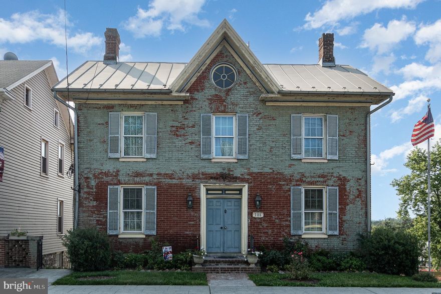Looking for character and charm? This 1875 brick colonial home offers character, charm and much more. From the front entrance foyer to the spacious rooms throughout, you will see the love this house has provided its family for the past 60+ years. Original cast iron radiators, beautiful hardwood floors visible in almost every room, 9+ ft high ceilings with detailed molding and open staircase shows the beauty this home has to offer its new owner. The multiple fireplaces could keep you warm and cozy. Some newer windows throughout. The basement area was a fully functional beauty salon for many years. Salon equipment has been removed.  Don’t miss seeing the coal bin and hidden wine cellar.  Some history findings say it's basement may have housed a tavern visited by Native American and Swedish settlers.  The backyard is a gardener’s dream come true. Multiple flower beds and outbuildings to create your entertaining oasis. Don’t discount the 2-story barn at the bottom of the property that offers much potential. The furnace is currently not working. Listing price reflects the new owner will need to repair or replace. Property is being sold “AS IS”. Buyers are welcome to perform inspections.