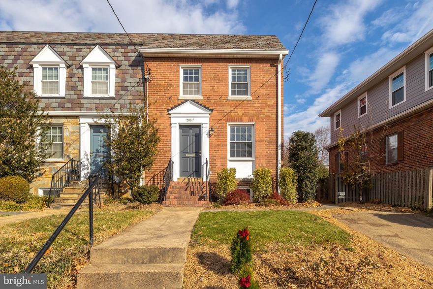 208A East Glebe Road is a charming, well laid-out, and meticulously maintained end-of-row home in the friendly and close-knit Lynhaven neighborhood of Alexandria, Virginia. Walk to the Potomac Yard Metro (opening 2022), grocery store, and Del Ray restaurants, shops, library and farmer’s market; or hop on the Four Mile Run and Mount Vernon Trails by bicycle or on foot. Crystal City (where Amazon HQ2 will be located), Reagan National Airport and Old Town Alexandria are all within minutes.

Outside, parking and storage are a breeze with three onsite parking spaces (including Level 2 electric vehicle charger) and a spacious shed added in 2015 - perfect for bicycles and overflow storage. Relax in the larger-than-expected yard with newly-landscaped lawn, attractive garden plantings in front and back, and a spacious rear patio for dining and entertaining al fresco.

Inside, the home features hardwood floors throughout the first and second floors as well as charming touches like the original glass doorknobs. On the first floor, the living and dining rooms enjoy natural light all day from three directions. The kitchen is equipped with gas cooking, ample cabinet space, granite countertops and built-ins. The second floor has a sunny master bedroom, second bedroom/study, and hallway bathroom. On the lower level, you’ll find a fully finished, spacious family room with recessed lighting, ample additional storage space, as well as laundry facilities and access to the backyard. A second full bathroom on this level allows the family room to double as comfortable accommodation for overnight visitors.
