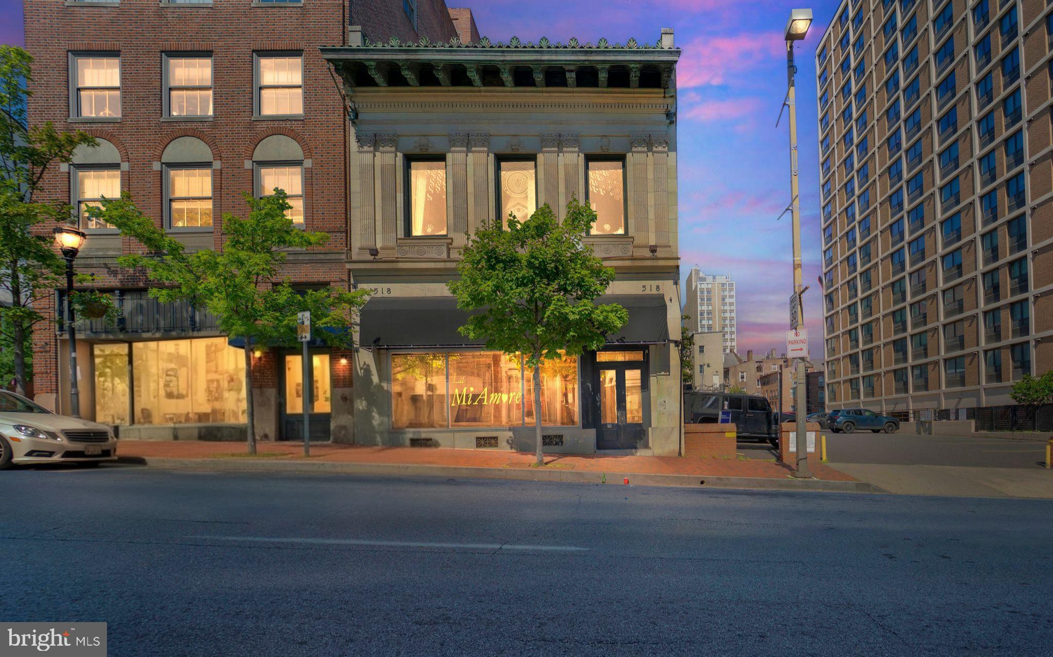 Welcome to 518 and 520 -522 N Charles Street, a premier mixed-use property located in the heart of Baltimore's iconic Mount Vernon Cultural District, offered as a package sale with an adjacent lot. This unique opportunity includes a restaurant space, leased professional office suites, and a valuable 33-space parking lot—an exceptional find in one of the city’s most vibrant and sought-after neighborhoods.
Property Highlights:
Restaurant space on the main level with a dedicated street-facing entrance – perfect for owner-occupants or investors seeking food & beverage tenants. ( AS-IS Equipment and restaurant inventory included in sale).
Second-floor office suite with a separate private entrance, currently leased.
33-space parking lot included in the sale, currently leased.
Leases offer opportunity for income growth.
No existing survey; buyer to verify.
Additional Features:
Historic architecture with updated interiors.
Separate entrances from the vestibule for both levels allow flexible occupancy and leasing strategies.
Located in Baltimore’s walkable arts and business district, surrounded by theaters, shops, and top restaurants.
Minutes to Penn Station, the Inner Harbor, and major commuter routes.
This is an ideal opportunity for investors, owner-users, or those seeking a high-visibility location with built-in income and future upside.
Per deed, property includes 518 & 520–522 N Charles Street. SDAT lists as 518 & 520