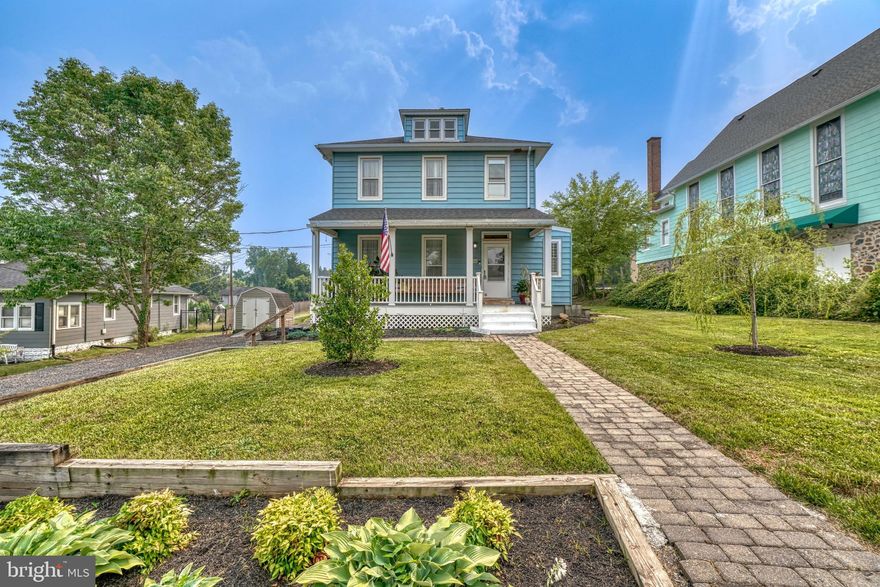 Welcome to this extraordinary and rarely available historic home, located in a convenient and sought-after location. This home seamlessly combines modern updates with its cherished historic charm. Unique trim details and fabulous finishes adorn the property, complemented by two exquisite stained glass windows that add a vibrant touch of color. Step inside through the front foyer, where you'll find a convenient mudroom on the right, perfect for storing your outdoor gear. To the left of the foyer lies the spacious living room. Sunlight floods this room through its expansive windows, creating a bright and inviting ambiance. Enjoy the warmth of the cozy fireplace complete with a gas insert. Beyond the living room, a separate dining room awaits, adorned with a wainscoting and offering ample space for entertaining. Adjacent to the dining room, discover the well-appointed kitchen, featuring updated cabinetry, stainless steel appliances, and stylish granite-tiled countertops. The main level also includes a full bathroom, a bedroom with an en-suite half bathroom, a bonus room (den), and a generously-sized family room.  Ascend to the second level, where three bedrooms and two full bathrooms await. The front stairs lead to two bedrooms, a den/office, an open den/sitting room, and a full bath. At the top of the rear staircase, you'll discover a spacious primary bedroom offering privacy, an en-suite full bathroom, and a walk-in closet. This area could be reconnected to the front section of the second level or transformed into a comfortable in-law suite. All the bedrooms are generously proportioned, providing ample living space. The unfinished lower level offers abundant potential, providing ample usable space and storage options. The basement has been fully waterproofed and the electric and wiring systems have been modernized. Step outside and be enchanted by the enviable outdoor space this property has to offer. Start your day on the covered front porch, savoring a cup of morning coffee, or unwind on the rear deck with a glass of wine underneath the pergola. The flat, fenced rear yard is perfect for entertaining and features a new retaining wall and beautiful landscaping. As an added bonus, the rear pool house presents an excellent opportunity for an at-home gym, workshop, or studio. Accessibility features include an entrance ramp, entry level bedroom and laundry, plus a chairlift. Other updates include a newer HVAC (2015) and roof (2018). This remarkable residence boasts a prime location, with the MARC commuter train stop conveniently situated at the end of the street, making it an ideal choice for DC commuters. Additionally, it is in close proximity to major routes such as I-95, MD-195, MD-295, and I-695, as well as just minutes away from restaurants, shopping,  State Parks, BWI Airport, and Guinness Open Gate Brewery.  Schedule your tour of this unique home today!