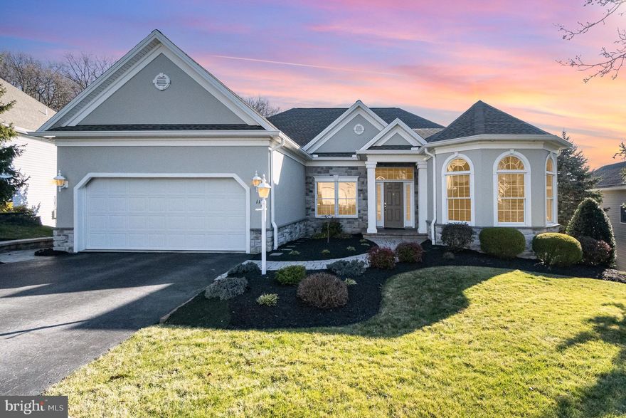 If you have been looking for luxury, one floor living, you just found it! This Roland built luxury ranch home with walk-out lower level has so much to offer!  As you enter the front door, the open floor plan offers you great flexibility for entertaining. There's a large formal dining room with beautiful Brazilian Cherry hardwood floors that is open to the great room. The great room has a gas fireplace with stone hearth.  The wall of south east facing windows floods the room with natural light. The updated kitchen features stainless steel appliances, beautiful granite counter tops, ceramic tile backsplash, a huge center island that offers plenty of storage!  The breakfast area has a newer sliding glass door that opens to a partially covered 12 by 33 foot deck with fantastic views of a private back yard and views of Ski Roundtop in the winter!   The main level laundry room is just off the kitchen and has a utility sink.  The primary bedroom suite is wonderful with southeast facing windows with 2 walk in closets. The primary bathroom has double vanities, a soaking tub and separate shower. There are 2 other bedrooms in the front of the house that have access to a full bathroom. Don't miss the finished walk-out lower level! There is a full bathroom, a large bedroom with southeast facing windows that flood this room with light. The family room has a built in entertainment center with shelves and cabinets for storage. French doors lead you to the covered 12 by 33 patio and the beautiful back yard! There's a huge unfinished area of the basement that provides ample storage space. There are French doors from the storage area to the exterior rear patio. This is truly a beautiful home that you won't want to miss! There's more! It has a brand new roof that was just installed in 2022! The energy efficient natural gas furnace and central air conditioning was replaced in 2020. The lower level carpet was replaced in 2023.  Here are some of the recent updates that have been completed at this beautiful home: New kitchen and appliances in 2018, new sliding door in 2018.  Brazilian Cherry Hardwood flooring installed in dining and great room.  New bedroom carpeting in 2019.  The full list of upgrades can be found in the associated documents with the seller's disclosure form.  Schedule your private showing today before it's gone!