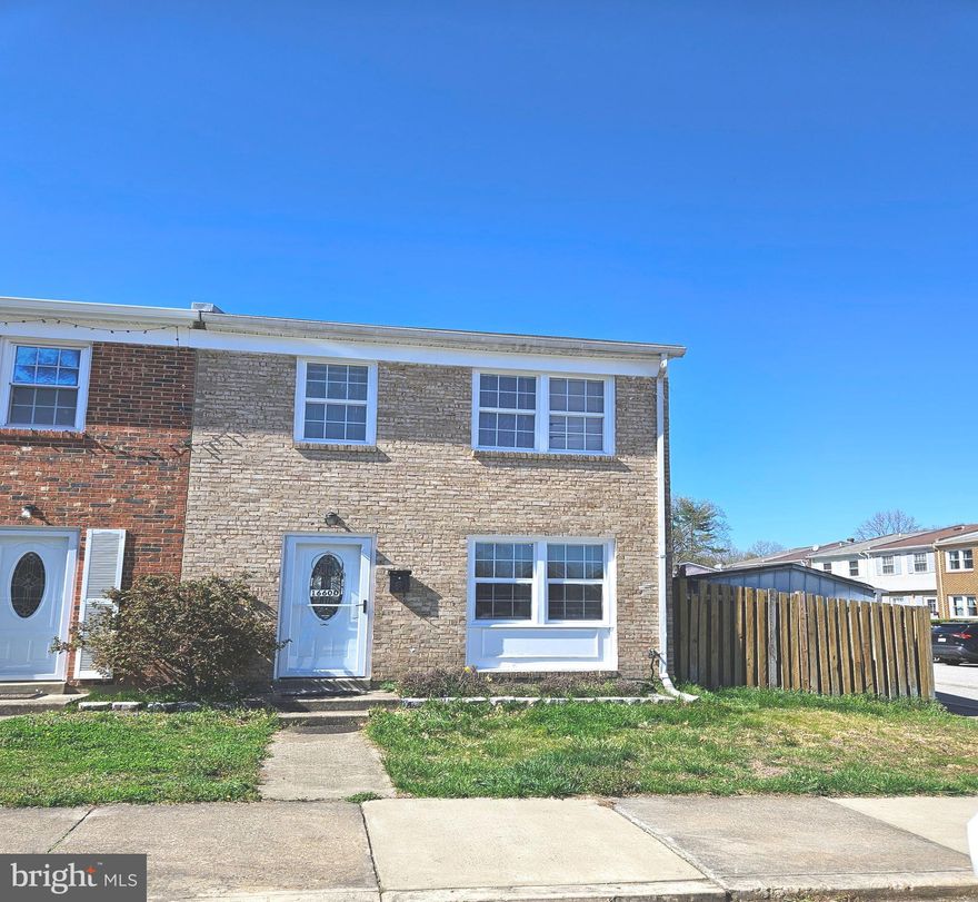 Welcome to this beautiful Brick Front 2 level  End Unit townhome! * House features Spacious  Kitchen Granite Nook and Counters * Stainless Steel Appliances*  Separate Dinning Room and Living Room * Wood Floor on main level*  Upgraded Half Bath on main level* Upstairs  comes with 3  large size bedrooms  and one full upgraded bathroom*  Plenty of walkway space on upper hallway and  attic with pull down stairs * * Large Back yard fully fenced with Concrete Patio for summer BBQ &  Extra wide Shed for storage* Some TLC will make this house shine even more. The house priced below for quick sale. Bring your best and clean offer at first time and close quickly.  * Minutes to Potomac Mills Shopping center, Schools, Public Trans, and Military Base. * Take advantage of closing cost assistance from preferred lender. Ask for more details about closing cost assistance.