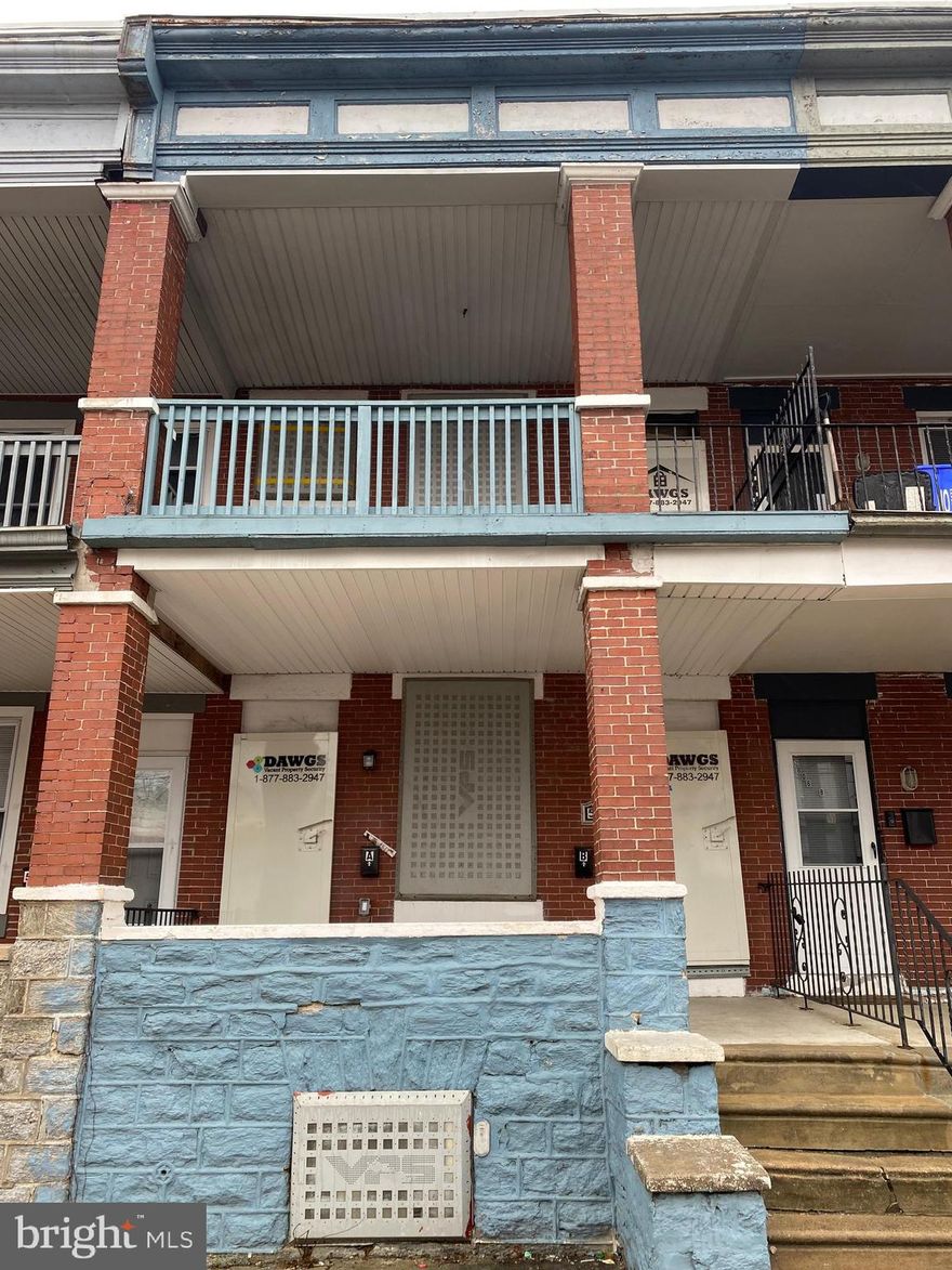 Great Investment Opportunity! Large Duplex with separate entrances to each apartment! The Spacious 2 Bedroom Apartments each have a Living Area, and Large Eat- In Kitchens! Both Units have front and rear porch/decks!  Large unfinished basement with an abundance of storage and storage areas for tenants. Yard in rear of property. Property is being sold in "AS-IS" condition. Buyer responsible for property sales cert.