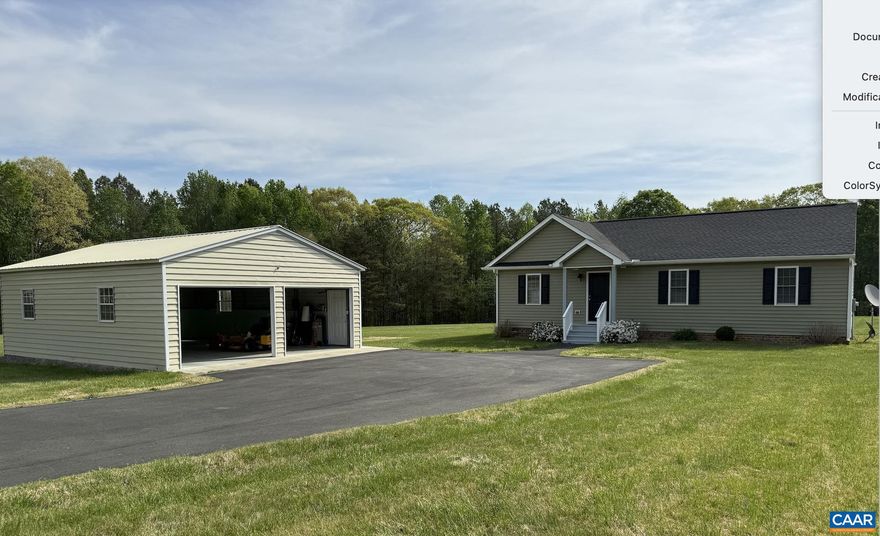 Value & prime location between Louisa & Mineral.  Stick built 3 bedroom 2 bath home w/ appliances included on 2.9+ acres w/ room for a garden.  720 sq ft detached garage/shop w/ electric and paved driveway make this an exceptional value.   Why rent?  Own this home w/ low monthly payments like rent.