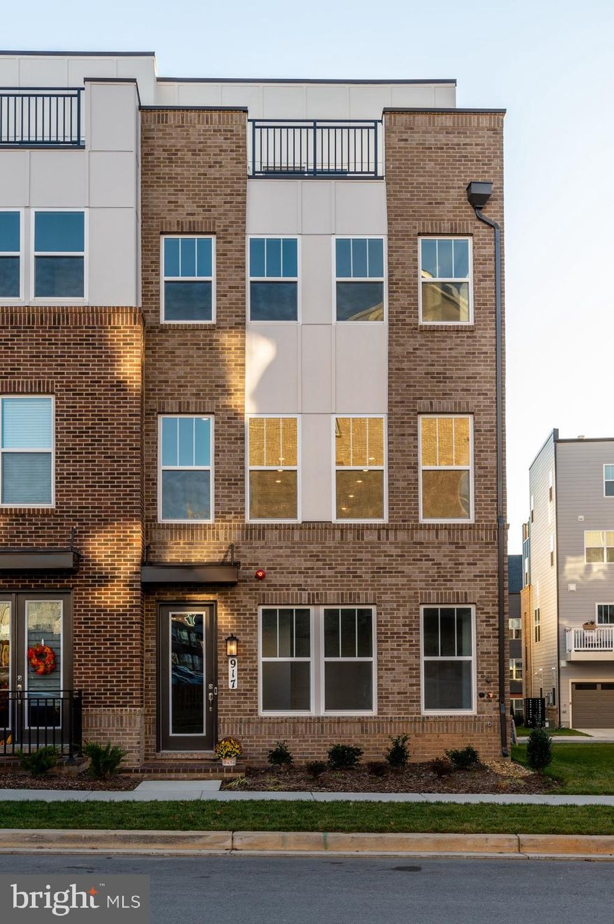 Welcome to 917 Rockwell Avenue, a Brand New Luxury End Unit Townhouse in the heart of the walkable Downtown Crown neighborhood. The home features four-bedrooms and five-bathrooms on four fully finished levels. The main level is complete with an oversized gourmet kitchen, separate dining room, and a living room with gas fireplace. The main level opens to an expansive rear deck with gas line - perfect for grilling and entertaining. The upper level features a sun drenched Primary Bedroom suite with walk-in closet, glass enclosed shower and soaking tub. Catch sunset views from
the Rooftop Deck and top floor featuring an oversized Recreation Room with Wet Bar. Transform the entry level Bedroom into the perfect home office. The home is also equipped with a two-car garage and driveway for convenient parking. The Neighborhood Clubhouse is within walking distance from the home featuring outdoor tennis courts, rock climbing wall and outdoor swimming pool. Residents enjoy neighborhood shuttle bus to Shady Grove Metro, nearby parks, walkability to Harris Teeter, Starbucks, LA Fitness, Coastal Flats and Rio shops. Be the first to rent out this Brand New Luxury Townhouse in Downtown Crown!