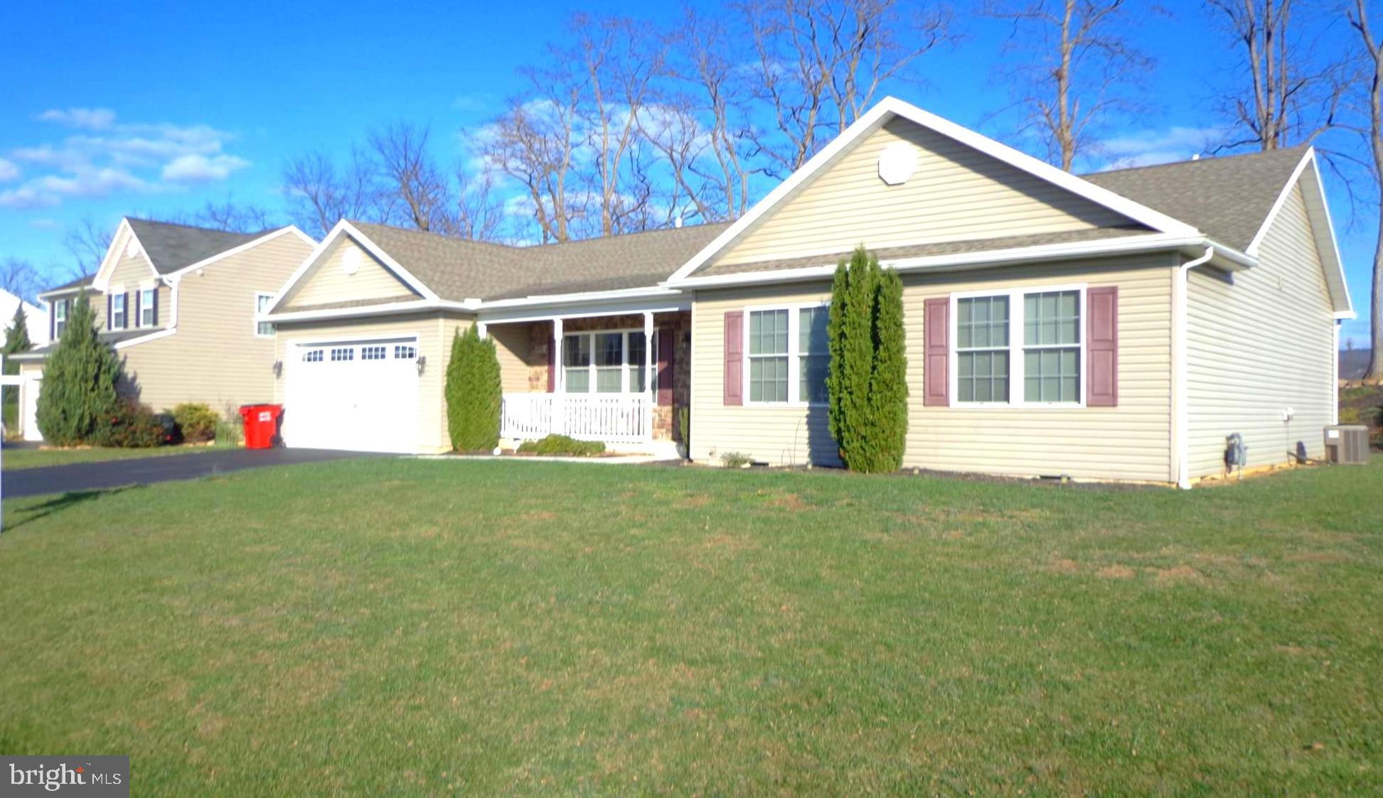 BEAUTIFUL RANCH HOME IN ANTIETAM COMMONS 3 BEDROOMS 2 BATHS , HUGE GARAGE, AND STORAGE AREA,. READY TO MOVE IN. TENANTS PAY ELECTRIC AND W/S