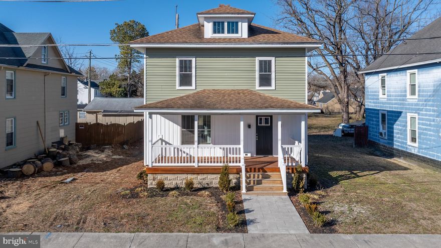 You will fall in love with this renovated home located in Delmar, MD.
As you enter, you are greeted by luxury vinyl flooring throughout the first floor. The main level features a spacious living room with a beautiful fireplace, as well as a large dining room and kitchen. The kitchen is equipped with Cambria countertops, white cabinets, stainless steel appliances, a deep sink, and a pantry. A half bathroom and a laundry area with an all-in-one washer and dryer complete the first floor.
Upstairs, you will find three bedrooms and a full bathroom.Outside, the property includes a charming front porch, a paver sidewalk, and a spacious, cleared backyard.