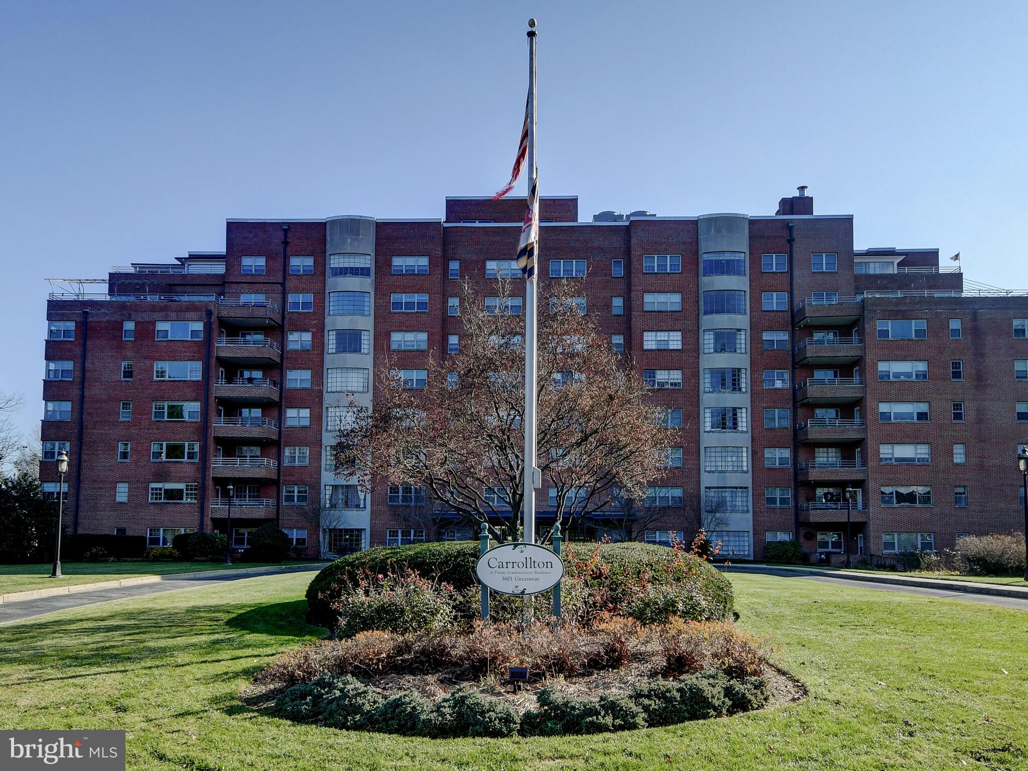 Super well located, adjacent to JHU and all that Charles Village has to offer, this well-maintained 2 bedroom/2 full bath corner unit offers nearly 1500 sq.ft. with a nice-sized balcony. The kitchen has been renovated and includes granite counters, oak cabinets and stainless appliances- plus a stacked washer/dryer. A separate dining room has a large window and is open to the very large living room that is currently also used as a home office with convenient built-ins. The green views from both the living and dining rooms is enviable! You will appreciate the beautifully refinished parquet floors throughout and freshly painted walls. The master bedroom has a walk-in closet and ensuite bathroom and enjoys a corner window. The second bedroom is also a very nice size and has another corner window with a beautiful view. Most windows and the balcony face west so you will enjoy lots of sunshine and evening sunsets from this fourth floor unit. All windows have recently been replaced. There is a large storage closet just off the foyer and additional storage unit in the garage. One deeded garage parking spot conveys with the condo unit. This is a full service elevator building with secure entry and front desk staff to welcome your guests, accept packages etc. Truly a low maintenance lifestyle in a desirable location!