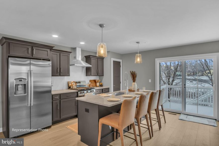 Welcome to 10 Morgan Circle in Creek Terrace—a beautifully designed Garman home with modern finishes and thoughtful details throughout. The exterior features stone veneer accents, a farmhouse-style front door, and a finished garage with keyless entry.  Behind the finished garage you'll find a completely finished storage/utility room.
On the main floor, the open-concept layout shines with luxury vinyl plank flooring, designer trim, and a cozy fireplace with tile surround and mantel. The Artisan Kitchen boasts quartz countertops, a Kraus workstation sink, tile backsplash, and premium GE stainless appliances including a gas range, chimney hood, drawer microwave, and counter-depth refrigerator.
Upstairs, the owner’s suite offers a custom accent wall, upgraded carpet, dual vanities, and a 5-foot tiled shower with dual seats. Additional bedrooms and baths feature upgraded cabinetry, countertops, and fixtures.
Enjoy added touches like whole-house humidifier, wood blinds package, stylish lighting upgrades, and a 12' x 8' deck perfect for outdoor living.
This home is loaded with features that today’s buyers want, but rarely find already complete. Don’t miss the chance to make 10 Morgan Circle yours—schedule a showing today and see firsthand what makes this home so special!