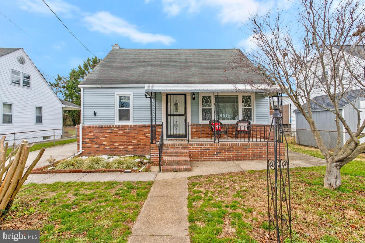 Opportunity awaits! Priced with improvements in mind, this three/possible four bedroom cape cod has so much potential. The bright and sunny living room is the perfect spot for entertaining friends and family. Two bedrooms on the main level offer new paint and new carpet. A main level eat-in kitchen and full bath with linen closet need updating but once completed, will greatly enhance your new home. On the upper level is a bedroom with a huge closet and a second room that could easily be converted into a fourth bedroom. Great knotty pine paneling and a gas fireplace highlight the finished basement. On this level you'll find a half bath, a separate laundry room and an entrance that has stairs leading up to the enclosed patio. Other features include new windows in 2022, a wide front porch, a fenced front and back yard, new carpet also on upper level, stairs and living room. Love the location-short distance to Routes 97 and Ritchie Highway, shopping and restaurants. This is an estate sale.