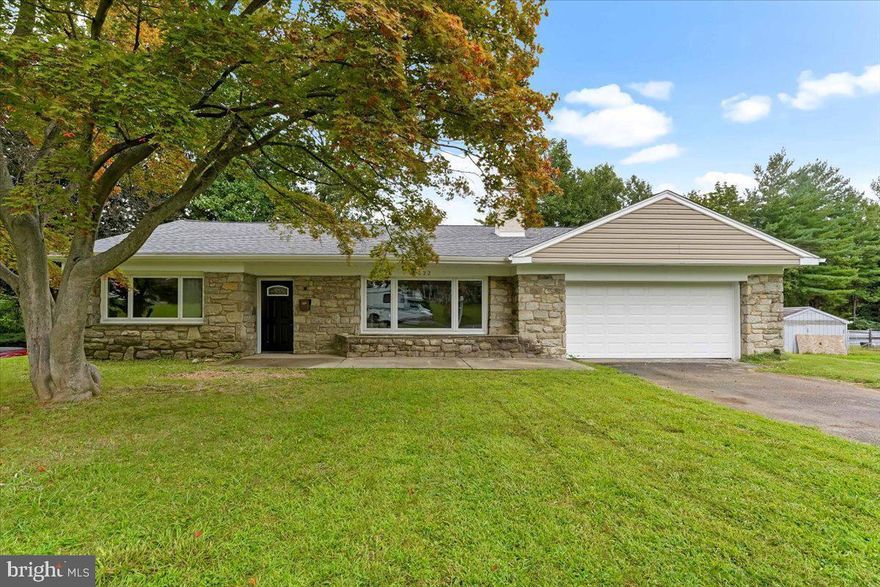 Welcome to your new home at 222 Brookthorpe Circle in the charming community of Broomall. This meticulously remodeled ranch-style residence offers effortless one-floor living, complete with modern amenities and thoughtful design features. 

Upon entry through the main foyer, you'll be greeted by a sense of warmth and elegance. The front room boasts a stunning stone wood-burning fireplace, creating an inviting ambiance perfect for either a formal dining area or a cozy living space. 

The heart of the home lies within the expansive kitchen, featuring an oversized center island, abundant cabinet storage, and ample counter space. Natural light floods the kitchen through a large window overlooking the serene rear yard and patio, making it a delightful space for both meal preparation and casual dining. 

Flowing seamlessly from the kitchen is the great room, where a gas fireplace serves as a focal point, offering comfort and relaxation. Adjacent to the kitchen is a convenient mudroom, complete with a coat closet and access to the attached two-car garage and rear patio, providing effortless transition between indoor and outdoor spaces. 

This residence boasts three generously sized bedrooms, each offering ample closet space for storage and comfort. The primary suite is a retreat in itself, featuring two walk-in closets and a luxurious full bath with a double vanity sink, providing a private oasis for relaxation and rejuvenation. 

For added convenience, the laundry room is conveniently located on the main floor, ensuring effortless household chores. Additional storage space is available in the partial basement, perfect for seasonal items and belongings.

No detail has been overlooked in the renovation of this home, with updates including a new roof, heating, and air conditioning systems, updated electrical wiring, as well as a fully renovated kitchen, bathrooms, and flooring. New garage doors and upgraded windows further enhance the functionality and aesthetics of this residence.

With easy one-floor living and minimal steps throughout, except for a single step to the back patio, this home offers unparalleled convenience and accessibility. Simply move in and start enjoying the comforts of modern living in this beautifully updated ranch-style home.

Don't miss this opportunity to make 222 Brookthorpe Circle your new home sweet home in Broomall!
Property is occupied. Showings by approved Appointments only.