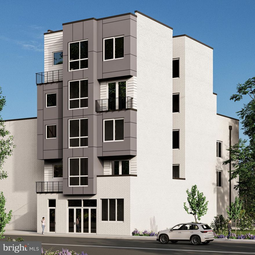 Qualified Opportunity Zone multifamily development site with zoning permit included for 17 apartments plus commercial space + amenities in the booming North Broad District of Philadelphia, Pennsylvania. The ±18,400 boutique building will feature amenities such as elevator, 530 SF top floor communal lounge and rooftop terrace with sweeping panoramic views of the Philly skyline and beyond. Equidistant to two subway stations on Septa's Broad Street Subway line. Located on the heart of main campus at Temple University (Philly's largest university) with an iconic North Broad address that will remain instantly recognizable for generations to come. Enquire within for PPP (pro forma, plans, permits). Buyer responsible for verifying taxes, entitlements, lot dimensions + SF in DD. Renderings for illustrative purposes.