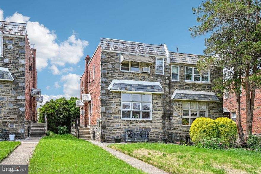 Welcome to this lovely twin home nestled in the heart of Mt. Airy, offering bright, airy spaces and classic charm. Enter into a sun-drenched living room featuring a large front window and beautiful hardwood floors, creating a warm and inviting atmosphere. The spacious dining room flows seamlessly into the kitchen, which includes a cozy breakfast nook—perfect for casual meals. The kitchen offers an easy opportunity for expansion into the dining area to suit your needs. A convenient half bath completes the main level. Upstairs, you’ll find three comfortable bedrooms, all filled with natural light. The primary bedroom boasts a walk-in closet and a private ensuite bath with a stall shower. The two additional bedrooms share a full, updated hall bathroom. The finished basement provides extra living space ideal for a home office, media room, or play area, and includes a second half bath for added convenience. The laundry area leads directly to the back driveway and provides interior access to the attached 1-car garage. Located on a quiet street just blocks from Awbury Arboretum, this home offers peaceful living with the best of Mt. Airy right outside your door. Don’t miss this opportunity to own a bright and welcoming home!