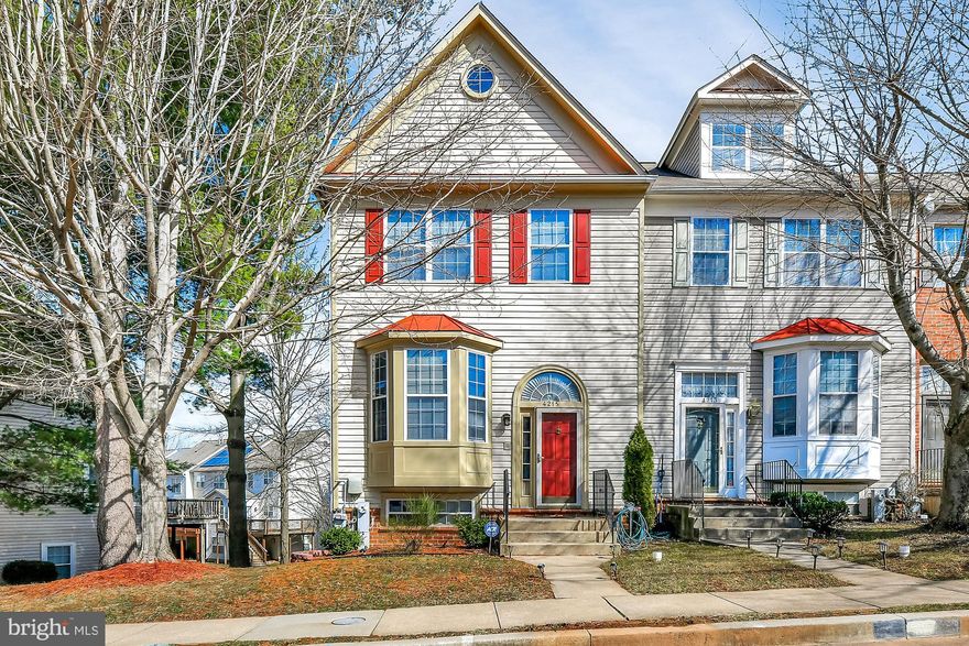 APPROVED SHORT SALE for $225,000! Priced to sell!! Move-in-ready End-Of-Group row-home featuring hardwood flooring, bay windows, stainless steel appliances. Double master suites with walk-in closets and en-suites. Private deck and patio for outdoor relaxation with tree views. This house is being sold strictly "as-is".  Schedule your showing today, this one won't last long!