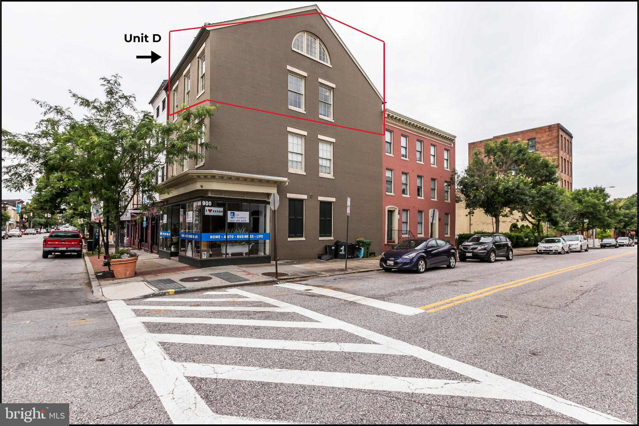 Available 8/1/25. This property is 3rd floor apartment in a secure building . This top floor 2 story corner unit (lives like a townhouse) is filled with tons of natural light in a secure building. Large 18x20 living room/ dining room combo is perfect for entertaining. One bedroom and full bathroom are located on the units main level. An additional 2br/1ba on the upper level along with a very small deck. Newer vinyl flooring in the baths and kitchen. Full size washer and dryer on the main level of the unit. UMD Shuttle Stop across the street (tenant to verify route and service). Close 95, 81, & Inner Harbor. Parking spots available for an additional fee. Tenant(s) pays $60 flat fee to Cummings & Co. if their lease is accepted. This is per lease not per person.