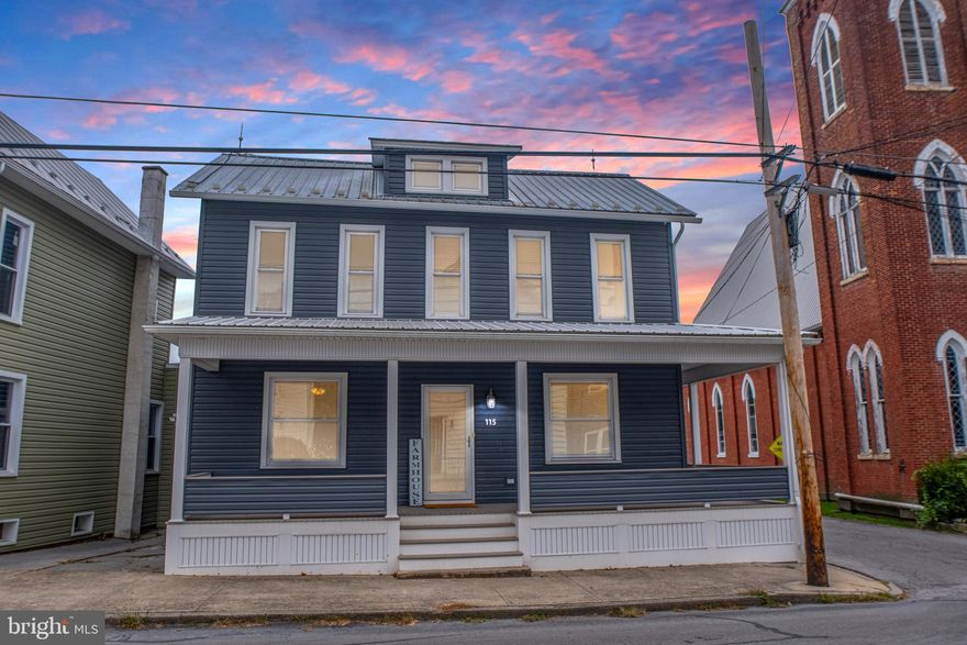 Well-maintained two-story home featuring 3 bedrooms and 2 full baths plus a separate 1 bedroom, 1 bath apartment. The main level offers a spacious kitchen, a separate dining room that opens to the living room, a first-floor bedroom and full bath, and laundry facilities on the main level. The second floor includes two additional bedrooms and a full bath. The separate  apartment provides flexibility for rental income, guest accommodations, or extended family living. It includes off-street parking dedicated to the tenant. Exterior amenities feature a large front porch, a rear patio, and a 2-car detached garage. The property is conveniently located with easy access to the heart of Millheim. This property is being sold as a duplex, offering great potential for investment or multi-family living. In addition to the main structure, there is an additional fee of $5,000 for the sewer connection for the apartment. This setup provides flexibility and opportunity for rental income or extended family living, with all the essential infrastructure in place. Don’t miss the chance to own a versatile property with strong potential and added value! Seller will pay the $5,000 sewer hook up fee at closing.